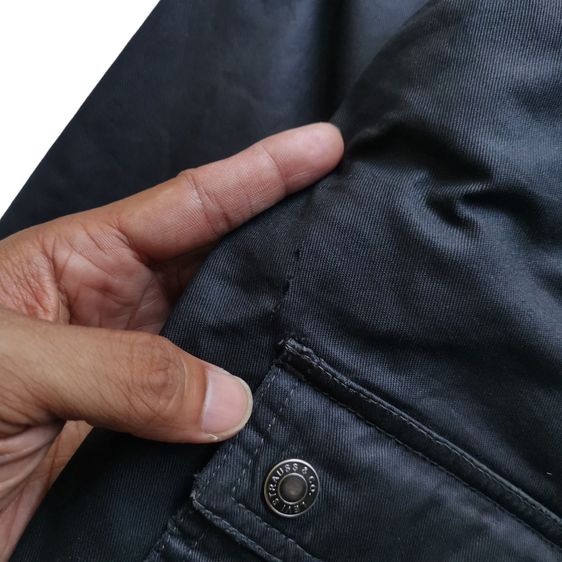 Levis Black Full Zipper Jacket รอบอก 48”  รูปที่ 6