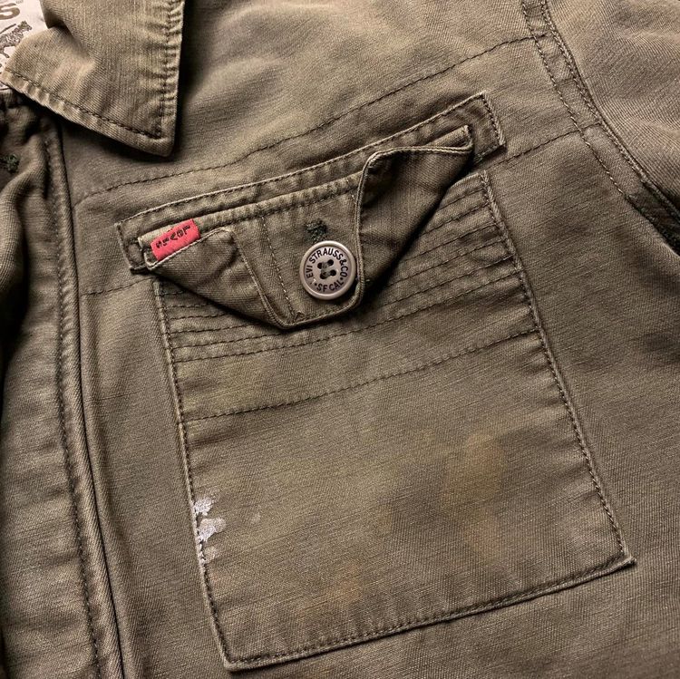 LEVIS Olive Brown Zipper Jacket รอบอก 48” รูปที่ 8