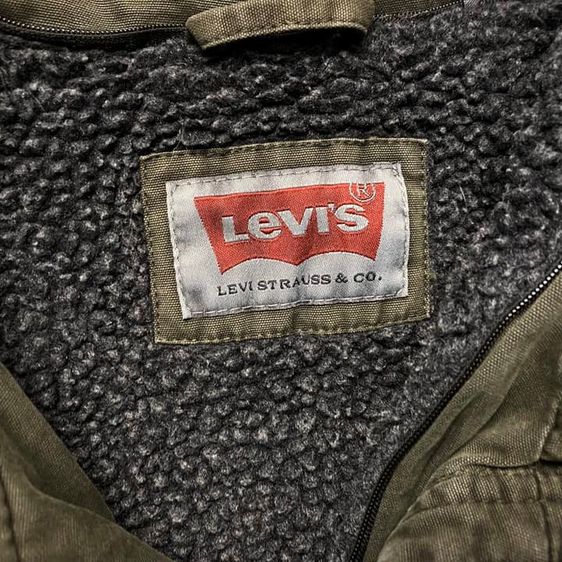 LEVIS Olive Brown Full Zipper Jacket รอบอก 48”  รูปที่ 9