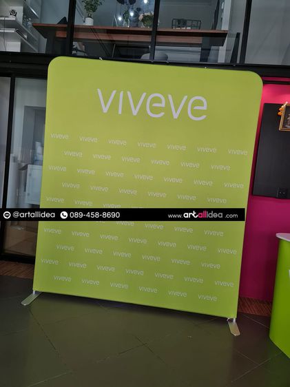 Fabric backdrop แบคดรอปผ้าสำเร็จรูปแบบพับเก็บได้ ฉากผ้าพับได้ รูปที่ 5