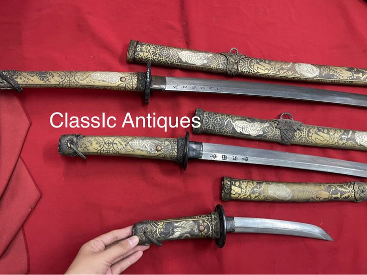 ดาบญี่ปุ่น ลายเสือกะไหล่เงิน ครบชุด รูปที่ 6