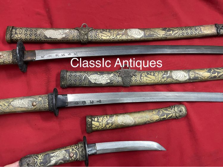 ดาบญี่ปุ่น ลายเสือกะไหล่เงิน ครบชุด รูปที่ 7