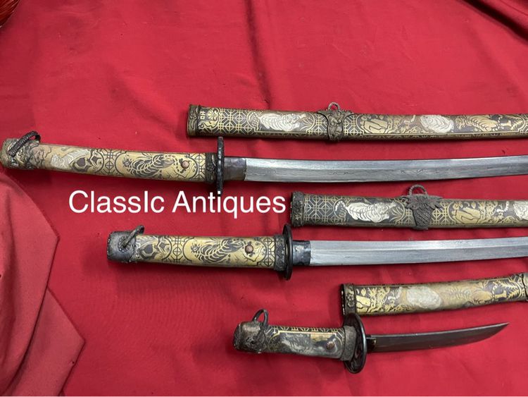 ดาบญี่ปุ่น ลายเสือกะไหล่เงิน ครบชุด รูปที่ 5