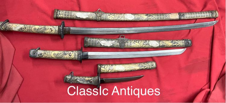 ดาบญี่ปุ่น ลายเสือกะไหล่เงิน ครบชุด รูปที่ 4