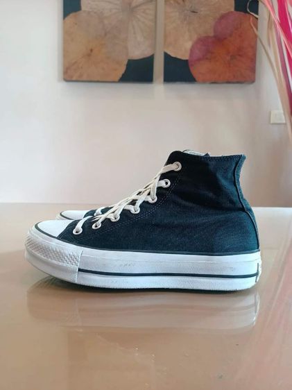 CONVERSE CHUCK TAYLOR ALL STAR Lift Platform Unisex Hi Black Canvas Sneakers (560845C) รูปที่ 5