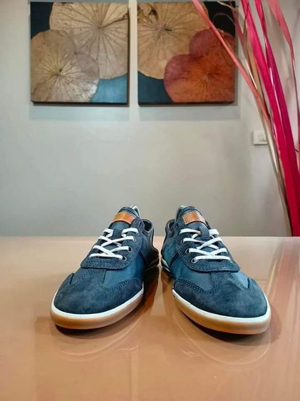 Clarks : Mego Walk 
Men 's blue leather lace up comfort sneakers
(21573) รูปที่ 7