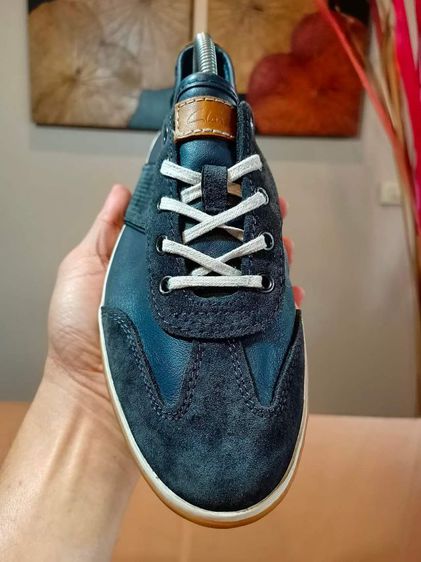 Clarks : Mego Walk 
Men 's blue leather lace up comfort sneakers
(21573) รูปที่ 3