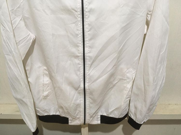เสื้อแจ็คเก็ต ผ้าร่ม  สีขาว รูปที่ 4
