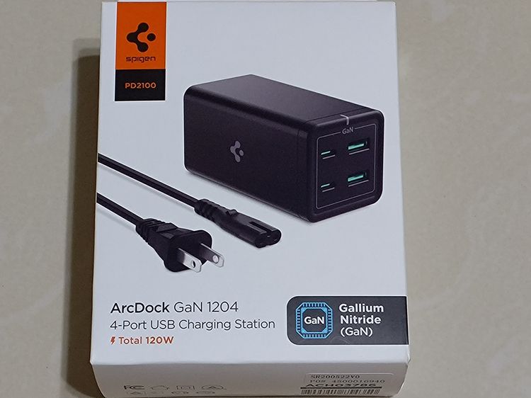Spigen ArcDock 120W USB Desktop Charger PD2100 ชาร์จ PD สูงสุด 100W สภาพมือหนึ่ง