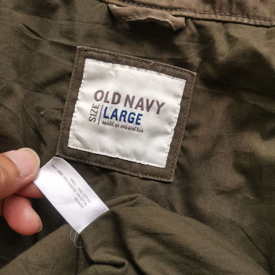 Old Navy Olive Green Military Jacket รอบอก 48” รูปที่ 9