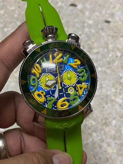 อื่นๆ เขียว นาฬิกายี่ห้อ GAGA milano   โครโนกราฟ ของแท้มือสอง สภาพสวย ไม่มีกล่อง 6500฿