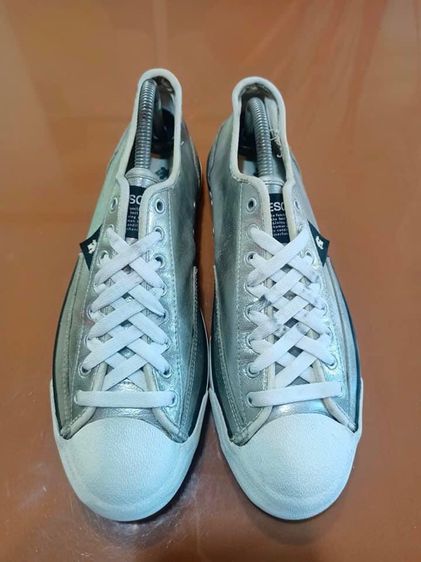 DESCENTE Metallic Silver Trainers Lace up Low Sneakers  (Limited Edition S412SCLP73) รูปที่ 9