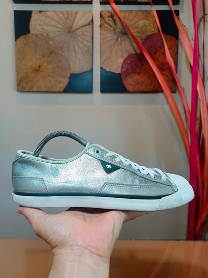 DESCENTE Metallic Silver Trainers Lace up Low Sneakers  (Limited Edition S412SCLP73) รูปที่ 2