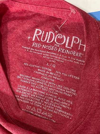 เสื้อยืดมือสอง RUDOLPH THE RED-NOSED REINDEER (2016) Size XL มือ2 รูปที่ 4