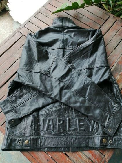 อื่นๆ เสื้อแจ็คเก็ต | เสื้อคลุม EU 43.5 ดำ แขนยาว เสื้อแจ็กเก็ตหนัง Harley Davidson