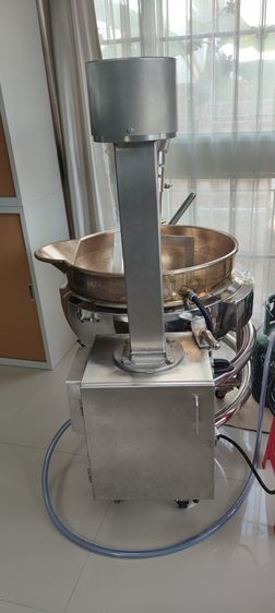 เครื่องกวนขนม น้ำพริก อุตสาหกรรมขนาด 90 ลิตร โครงสร้างแสตนเลส304 กระทะทองเหลือง Food Grade ปรับอุณหภูมิดิจิตอล ปรับแรงกวนได้10ระดับ รูปที่ 3