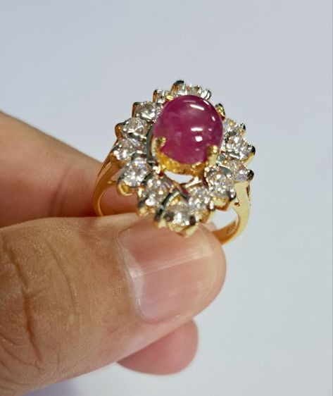 แหวนทับทิมแท้ พม่า เพชรสวิสcz 
สวยใสเนื้อแก้ว
 รูปที่ 3