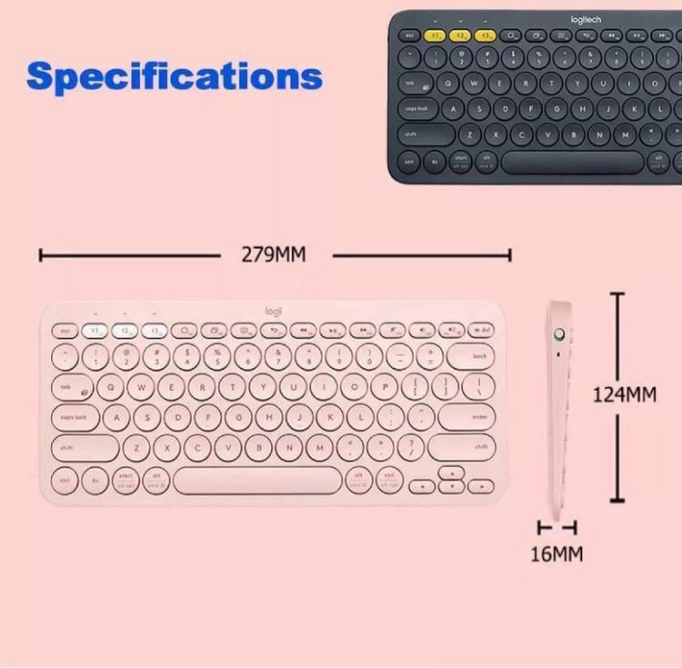 คีย์บอร์ดบลูทูธ ยี่ห้อ Logitech Multi-Device Bluetooth Keyboard K380 รูปที่ 12