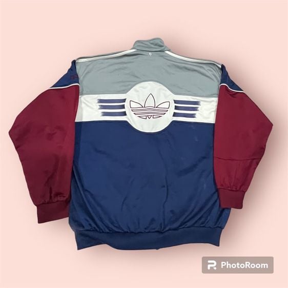 บราออกกำลังกาย แดง Adidas jacket vintage 90s big logo แท้มือสอง สภาพงาม