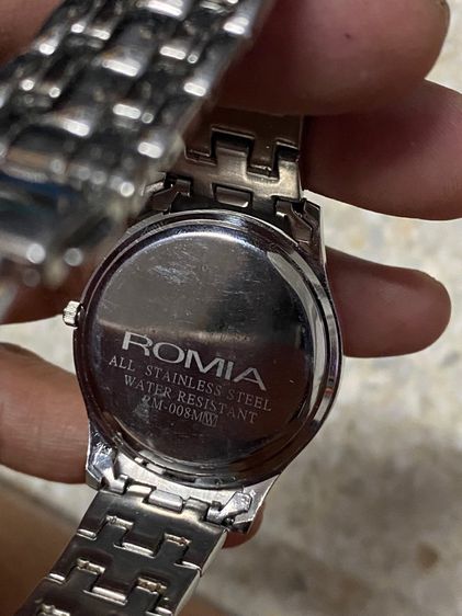 นาฬิกายี่ห้อ ROMIA  ควอทซ์  ของแท้มือสอง สแตนเลสบาง สายเดิม 8 นิ้ว  900฿ รูปที่ 2