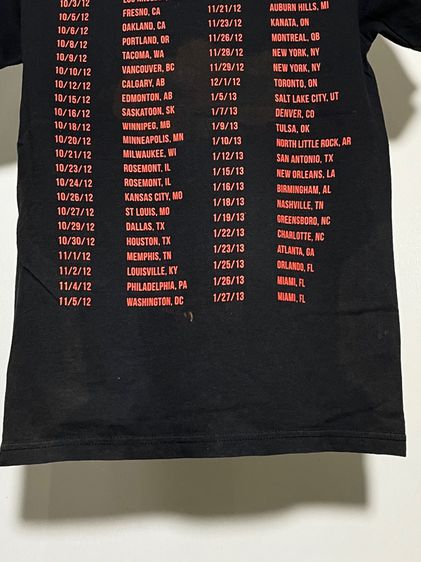 เสื้อวงมือสอง VINTAGE 2012-2013 JUSTIN BIEBER BELIEVE TOUR Size S มือ2 รูปที่ 10