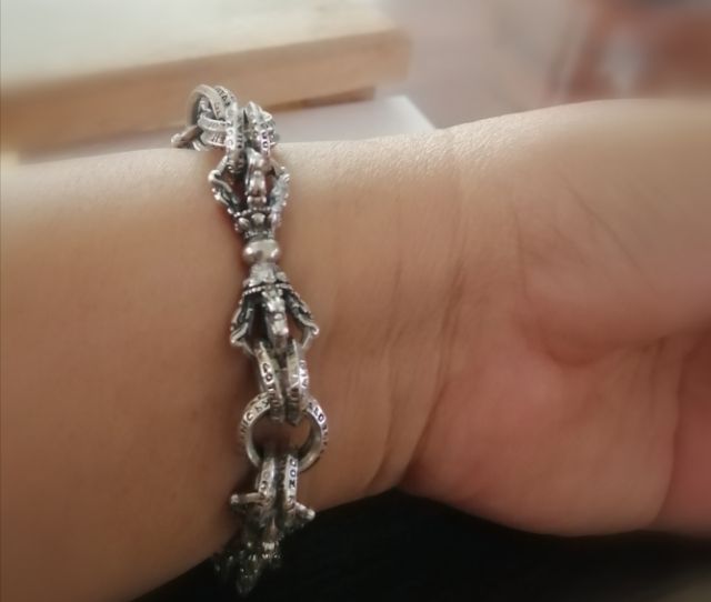 sold ‼️🖤ZOCALO​🖤 950​ stering silver Dragon bracelet - April vintage  รูปที่ 7