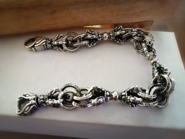 sold ‼️🖤ZOCALO​🖤 950​ stering silver Dragon bracelet - April vintage  รูปที่ 2
