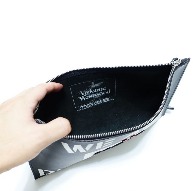 New Vivienne Westwood
" Special Edition Handmade In KENYA Leather Zip Clutch " รูปที่ 7