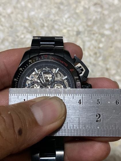 นาฬิกายี่ห้อ TIME   อะไรซักอย่าง  ของแท้มือสอง สภาพสวยดำสนิท ออโต้โชว์หน้าหลัง สายยาว 19.5 เซนติเมตร  2500฿ รูปที่ 9