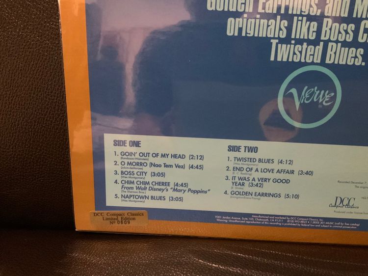ขายแผ่นเสียงแจ๊สกีตาร์บันทึกเยี่ยมห้าดาวทุกสำนัก Wes Montgomery Goin Out Of My Head DCC 180g. Limited Numbered 1995 USA LP ส่งฟรี รูปที่ 4