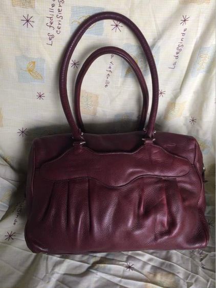 กระเป๋าถือ salvatore ferragamo ของแท้ สีม่วงเปลือกมังคุด  รูปที่ 3