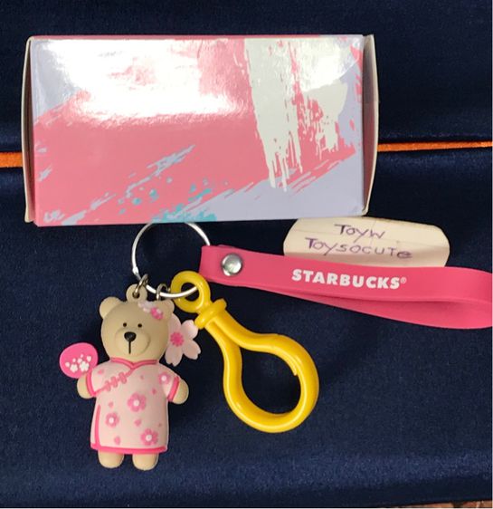 พวงกุญแจน้องหมี Starbucks หมีสีชมพู สตาร์บัค รูปที่ 3