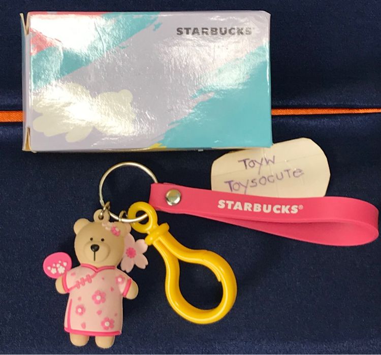 พวงกุญแจน้องหมี Starbucks หมีสีชมพู สตาร์บัค รูปที่ 2