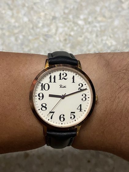 นาฬิกายี่ห้อ RiKi  by Orient  ควอทซ์ ของแท้มือสอง งานเรียบๆ สายเปลี่ยนใหม่  800฿  รูปที่ 7
