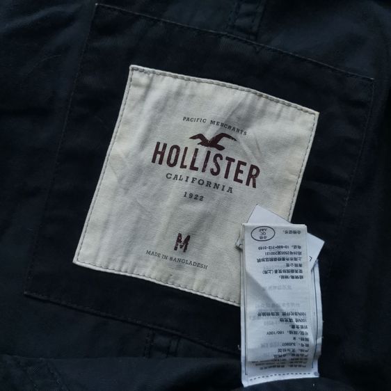 Hollister Black Full Zipper Jacket รอบอก 43” รูปที่ 8