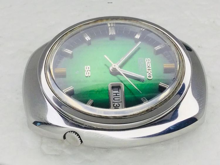 Vintage Seiko 5 Actus   Day Date 23Jewels Automatic Green dial Watch   รูปที่ 7