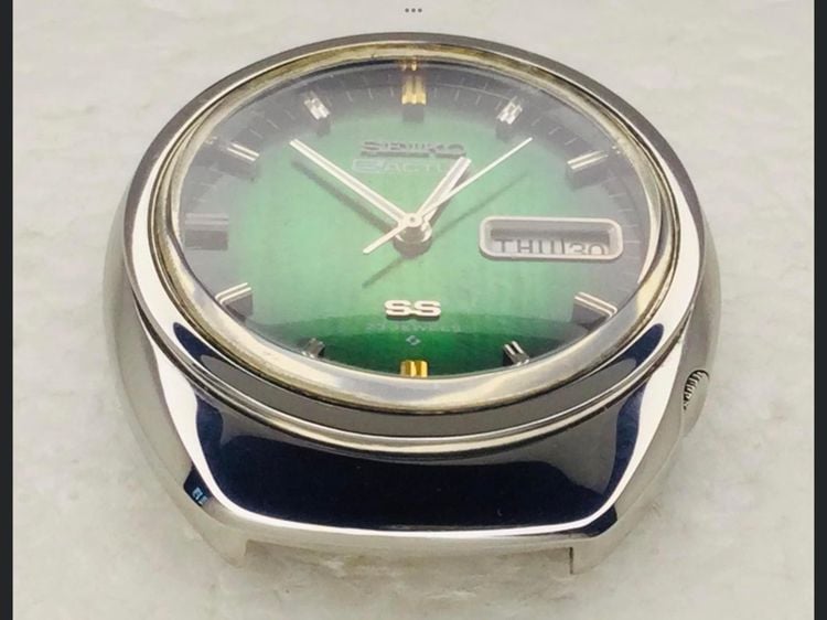 Vintage Seiko 5 Actus   Day Date 23Jewels Automatic Green dial Watch   รูปที่ 8
