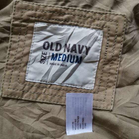 Old Navy Khaki Brown Zipper Jacket รอบอก 45” รูปที่ 7