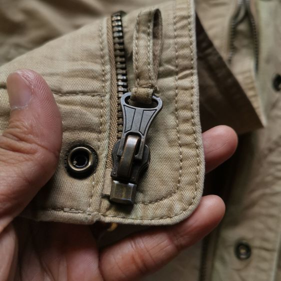 Old Navy Khaki Brown Zipper Jacket รอบอก 45” รูปที่ 6