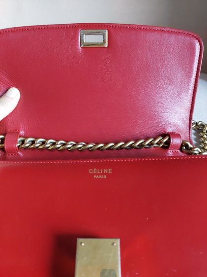 กระเป๋า Celine ทรงกล่อง สีแดง รูปที่ 12