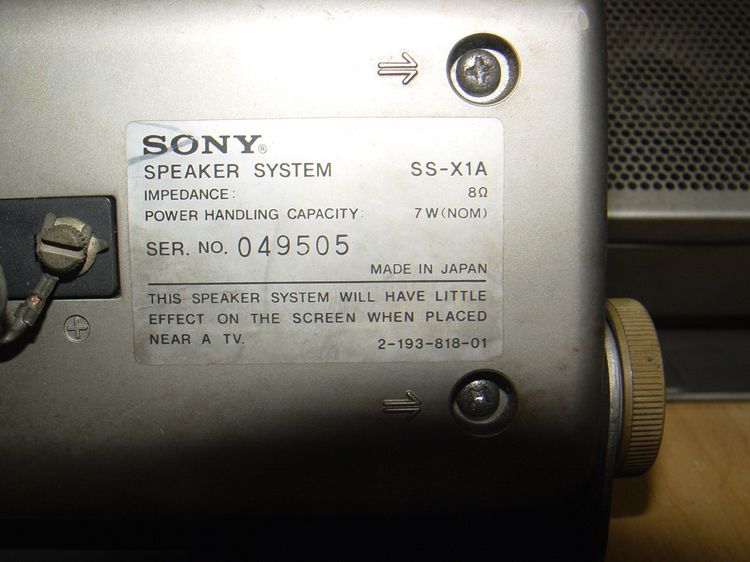 ลำโพงความไวสูง SONY Monitor SS-X1A ใช้งานได้ปกติ เสียงดีมาก รูปที่ 7