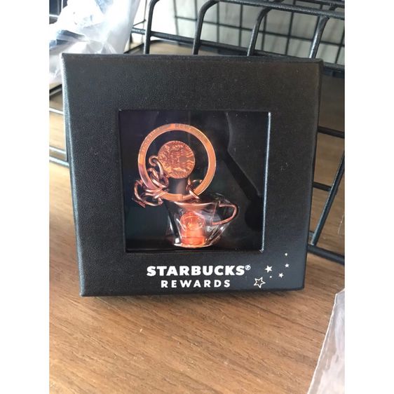 Stabucks ที่ห้อย พวงกุญแจ ห้อยแก้วกาแฟ pink gold Starbucks รูปที่ 2