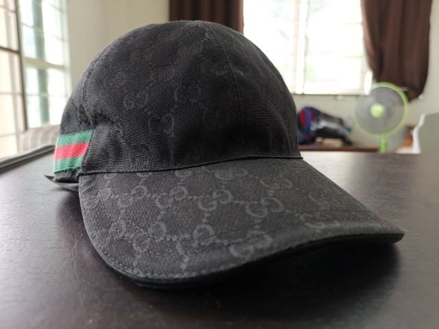 หมวกและหมวกแก๊ป 

 หมวก gucci แท้ Gucci Original GG Baseball Hat with Web Black