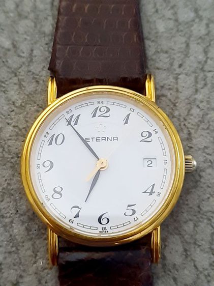 ขอขายนาฬิกาข้อมือแบรนด์เนมของยี่ห้อ Eterna classic quartz แท้ made in Swiss หน้าปัดเป็นกระจกแซฟไฟร์เครื่องแท้เดินเที่ยงตรงมีวันที่สมบูรณ์ รูปที่ 11