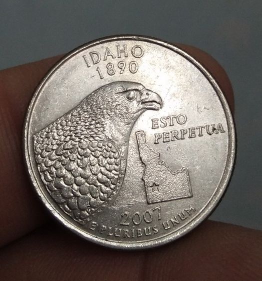8755-เหรียญต่างประเทศสหรัฐอเมริกา ประจำเมืองไอดาโฮ IDAHO หลังนกอินทรีย์ รูปที่ 6