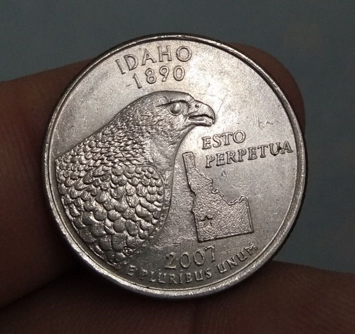 8755-เหรียญต่างประเทศสหรัฐอเมริกา ประจำเมืองไอดาโฮ IDAHO หลังนกอินทรีย์ รูปที่ 17