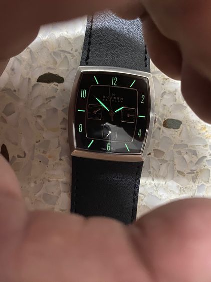 นาฬิกายี่ห้อ SKAGEN  เดนมาร์ค ควอทซ์ ของแท้มือสองเรือนบาง  1000฿ รูปที่ 8