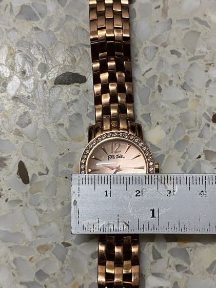 นาฬิกายี่ห้อ FOLLI FOLLIE  ควอทซ์ ของแท้มือสอง ทองสวย สภาพใหม่ สายยาว 1500฿ รูปที่ 9