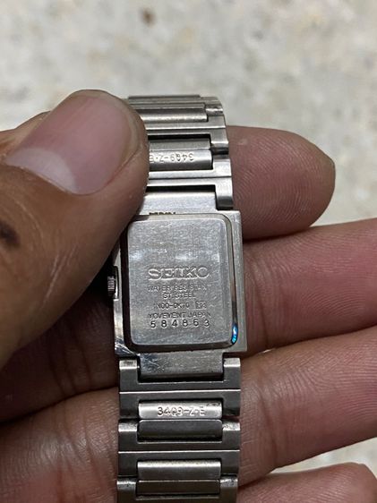 นาฬิกายี่ห้อ SEIKO  ควอทซ์ ของแท้มือสอง สแตนเลส ทั้งเรือน กระจกใส สายยาว 6 นิ้ว  750฿ รูปที่ 3
