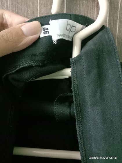 กางเกงสเลคแบบผ้า สีดำ เอว46 รูปที่ 3